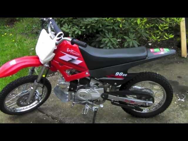 Baja 90cc Dirt Bike Runner Cold Start Up & Walkaround