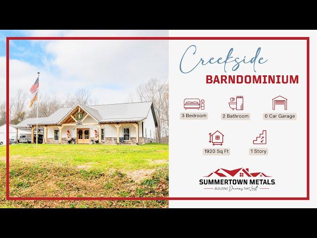 Creekside Barndominium Walk-Through | 1,920 sq ft | 3 bed | 2 bath