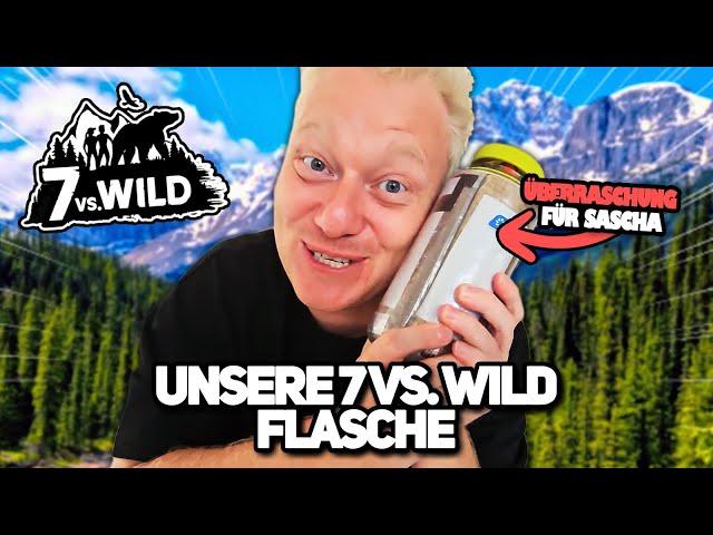 ÜBERRASCHUNG FÜR SASCHA EINGEPACKT  UNSERE 7 VS. WILD FLASCHE 