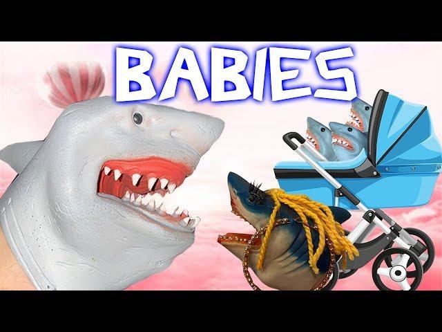 SHARK PUPPET HAS BABIES!!!!!