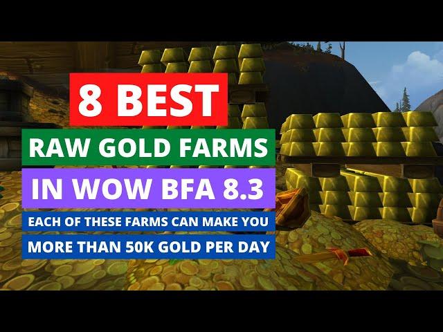 8 best raw gold farms in WoW BFA 8.3  | WoW gold farm, gold farming guide