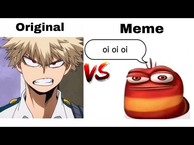 Oi oi oi red larva (meme vs original)