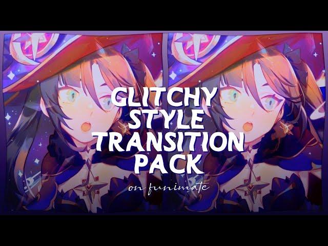 Glitchy Style Transition Pack Preset/Qr Code on Funimate | Moonie달 |