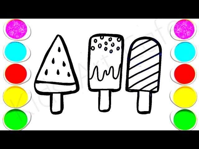 ice cream drawing easy | drawing for kids easy step by step | How to draw ice cream sketch