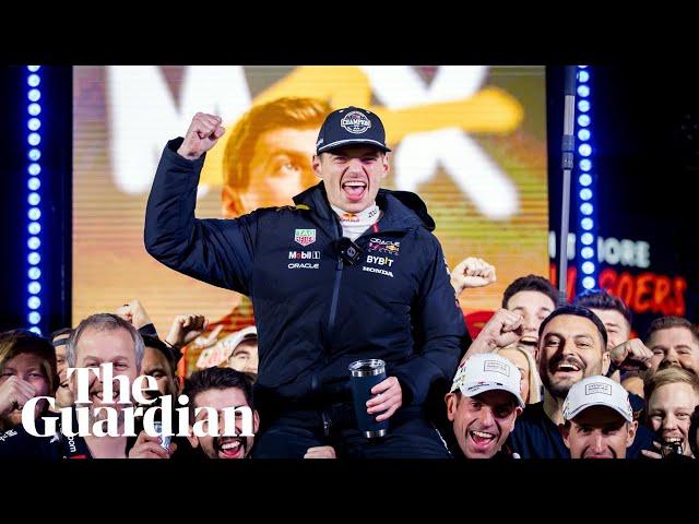 Max Verstappen celebrates fourth Formula One world champion title in Vegas