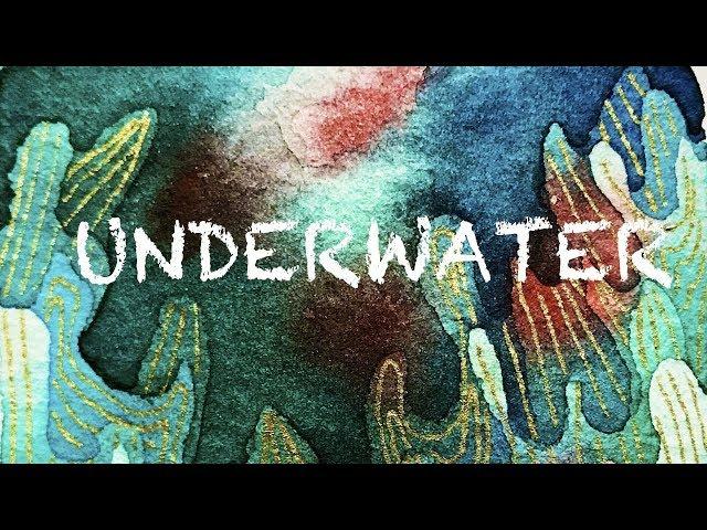 Watercolor speedpaint || UNDERWATER || Negative technique | watercolor sketchbook