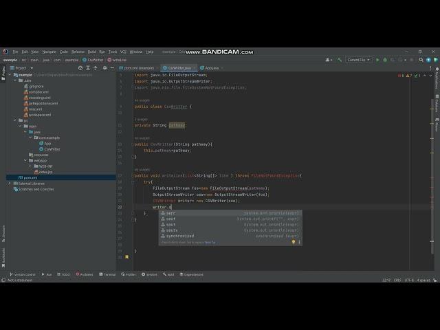 Java: How to write a CSV file with OpenCSV (Eclipse, Intellij IDEA)