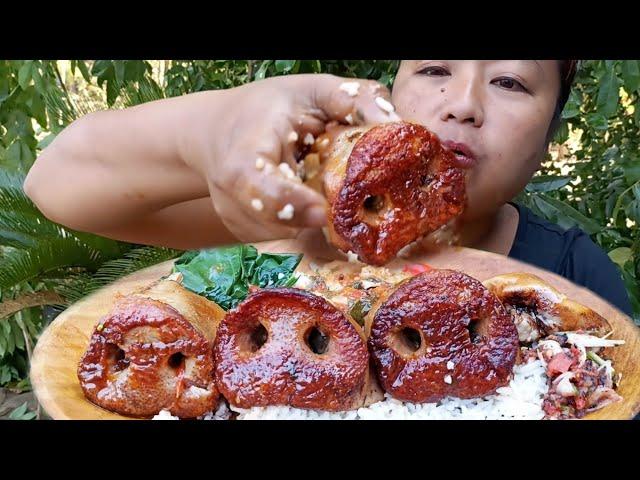 JUICY & SPICY  PIG SNOUT|| 2025 FIRST MUKBANG|| NORTHEAST NAGA MUKBANG