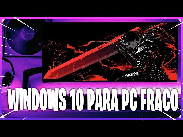 WINDOWS 10 VOANDO EM PC FRACO?O MELHOR WINDOWS GAMER OTIMIZADO PARA JOGOS!