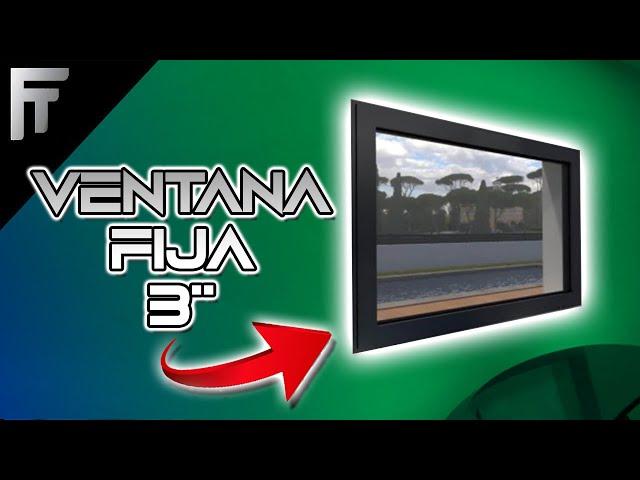 Cómo hacer un Fijo de BOLSA y ESCALONADO de 3” ventana FIJA de aluminio