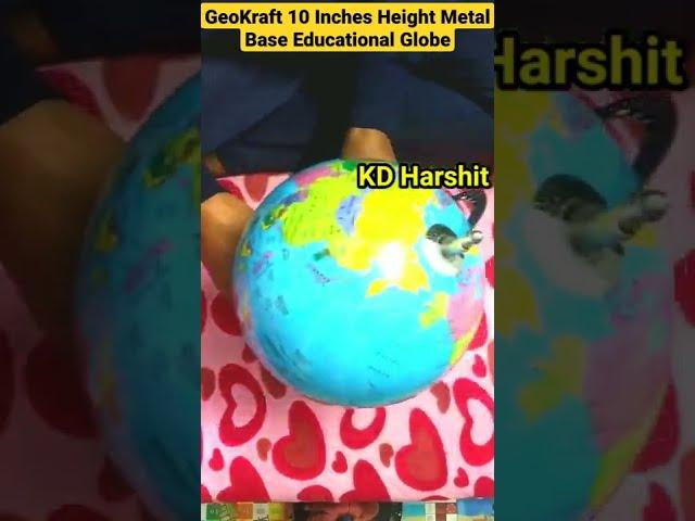 GeoKraft 10 Inches Height Metal Base Educational Globe Home Decor World Globe, #shorts