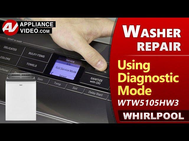 Whirlpool Washer -  Diagnostic Mode ,Troubleshooting & Error codes  by Factory Technician