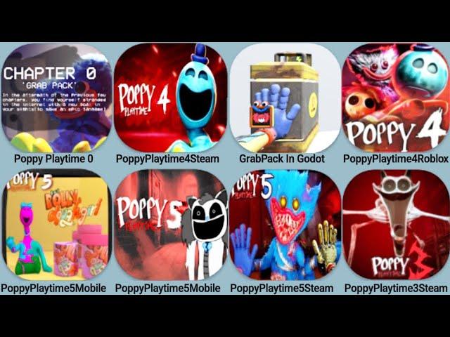 Poppy Playtime 0, Poppy Playtime 4 Mobile Vs Poppy 5 Mobile, Poppy 4 Roblox, Grabpack In Godot,Popp3