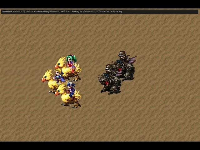 Final Fantasy 6 VI not Pixel Remaster Terra , Edgar , Locke Flee from  Figaro  Castle