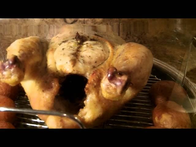 Nuwave pro Infrared oven lets cook a chicken video