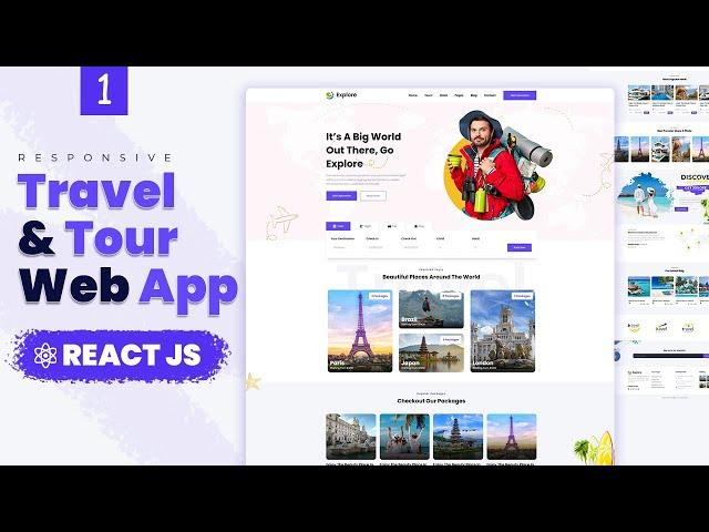 ️ React JS Tutorial - TRAVEL WEB APPLICATION | Download Full Source Code.