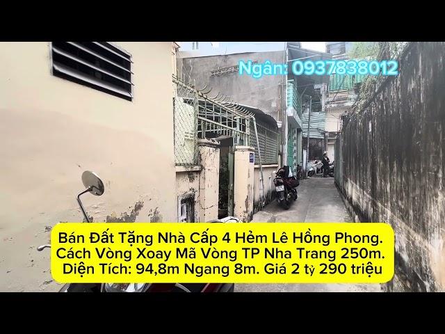 Bán Đất Hẻm Cách Đường Lê Hồng Phong 100m. Dt: 94m2 Ngang 8m đất ở đô thị. Giá 2 tỷ 290 triệu