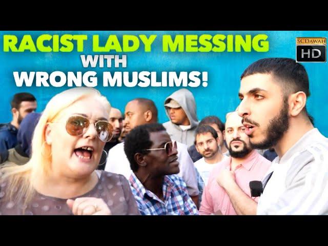 Racist Lady goes nuts! Ali Dawah Vs Racist Karen  (Speakers Corner)