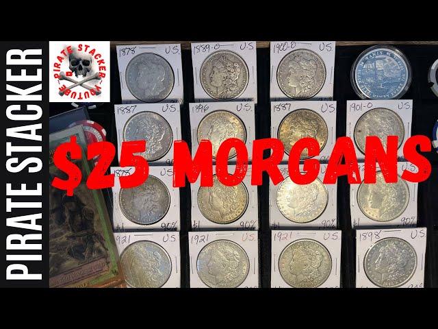 $25 Morgan Silver Dollars @ Oviedo Rare Coins!  #silver  #morgansilverdollar  #challenge