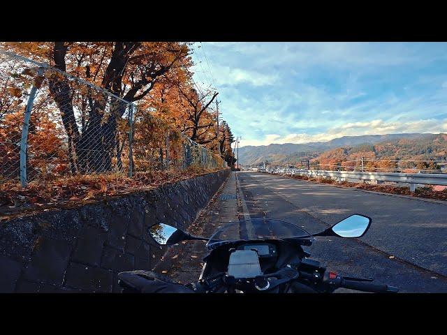 Motorcycle trip to Japan's picturesque countryside autumn POV tour 4K