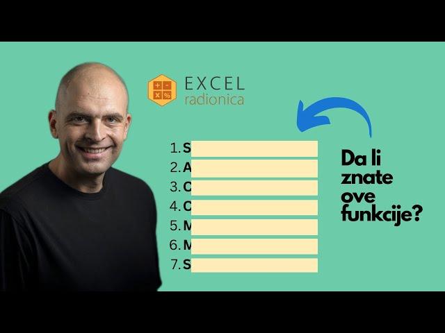 7 osnovnih funkcija u Excel-u koje svako treba da zna