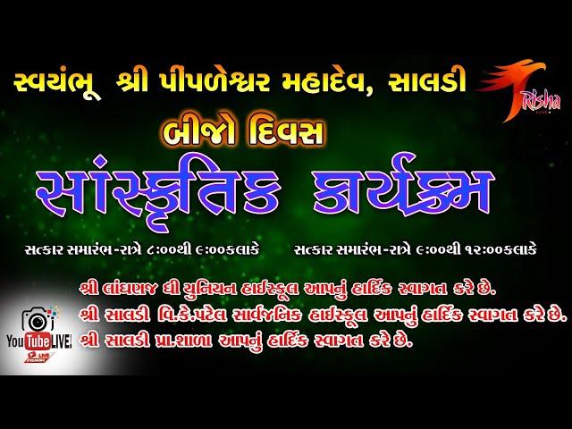 Live  સાંસ્કૃતિક કાર્યક્રમ || શ્રી પીંપળેશ્વર મહાદેવ - સાલડી |||| Date : 01/02/2023