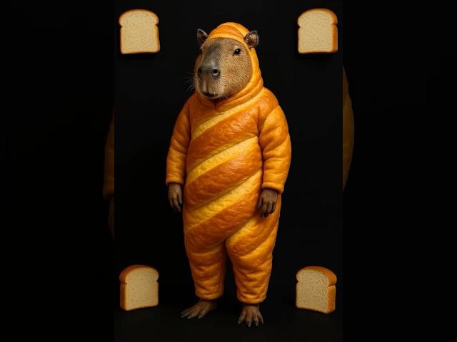 Wow! Capybreadra! #capybara #bread
