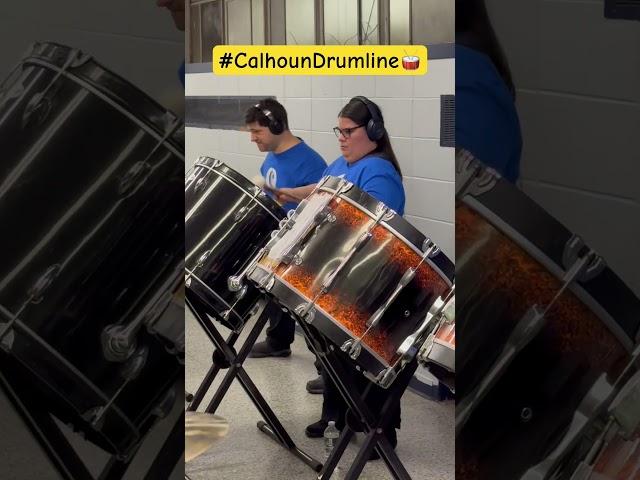 Calhoun Drumline - Bass Feature (practice) #drums #drumline #marchingband