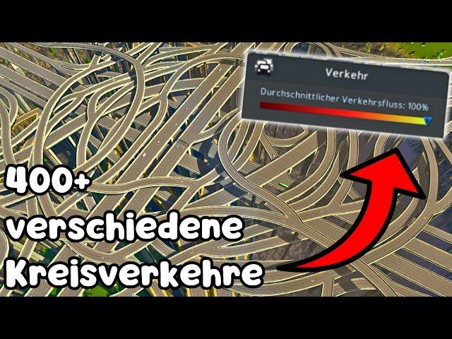 Ich Entwickle das PERFEKTE Verkehrssystem Nur Durch Kreisverkehre in Cities Skylines