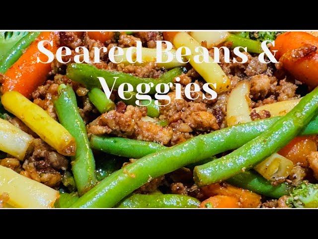 SEARED YELLOW&GREEN BEANS RECIPE // Chicken Veggie Recipe #food #recipes #chicken #veggies