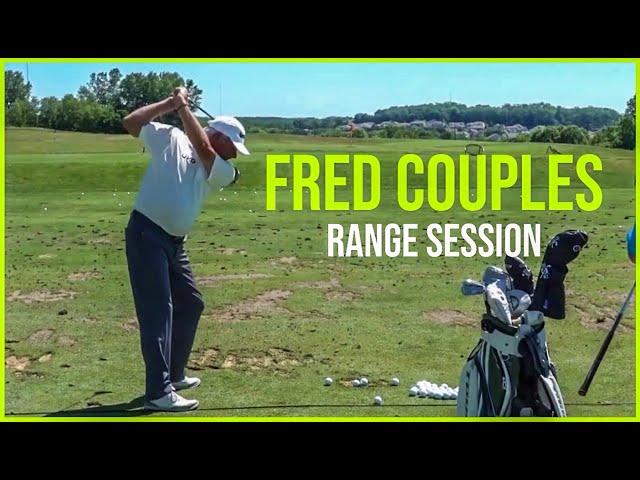 Golf Legend Fred Couples Range Session | Warm Up Swings