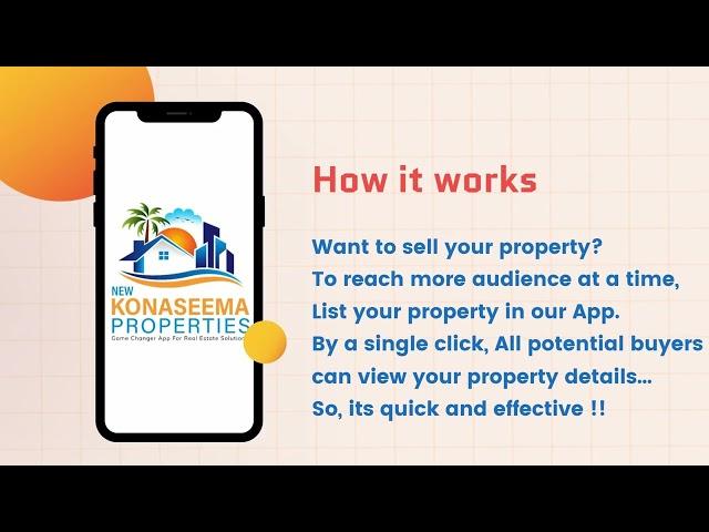 'New Konaseema Properties' Real Estate App - How It Works & Services