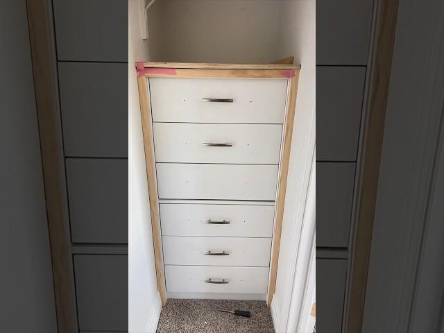 DIY Closet Built In Drawers w/ IKEA chest of drawers. Progress - I’m almost done w/ my son’s closet