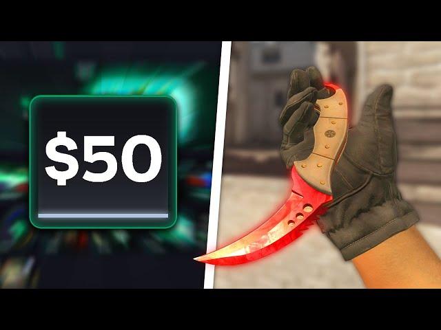 $50 TO A KNIFE ON CSGOLUCK?!?!