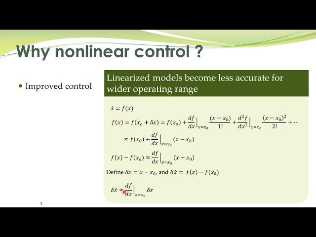 NCS - 01a - Why Nonlinear Control