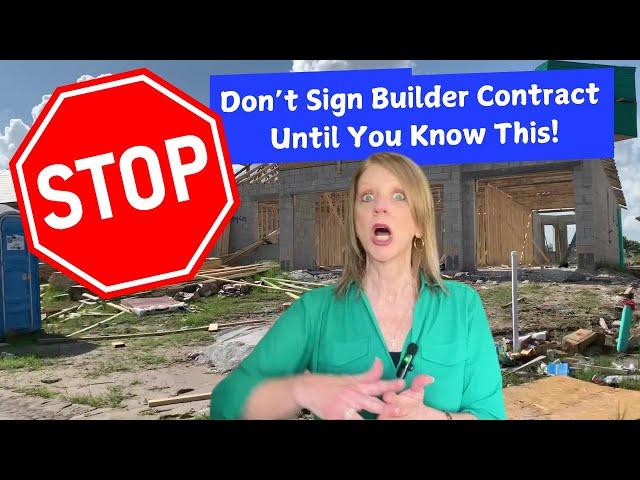 Florida New Construction Builder Contracts | What to be AWARE of before you Sign!