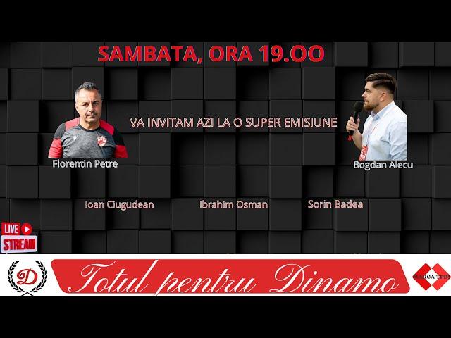 Totul pentru Dinamo prezinta: Ioan Ciugudean, Ibrahim Osman si Sorin Badea vă invită