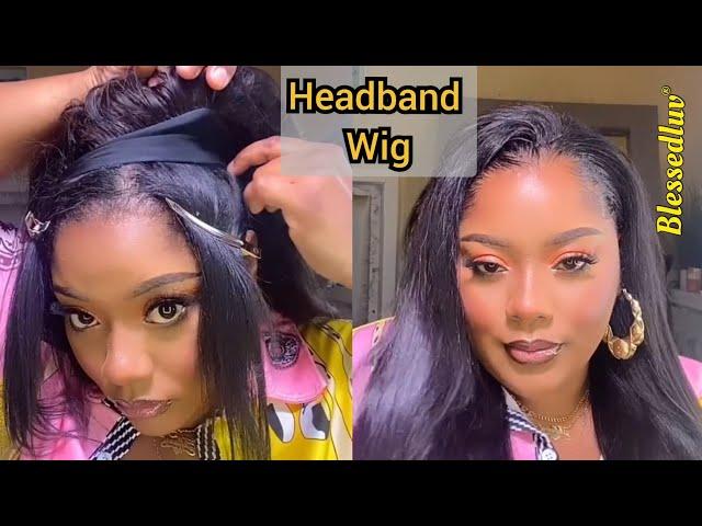 10 Headband Wig Compilation Tutorial, Curly Headband Wig, Straight Wig How to Wear Headband Wigs