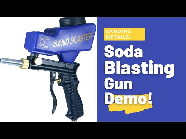 SODA BLASTER GUN DEMONSTRATION! (SANDING ORNATE FURNITURE)