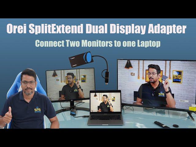 Connect Two Monitors to one Laptop | Orei SplitExtend Dual Display Adapter | Dual Monitor Setup