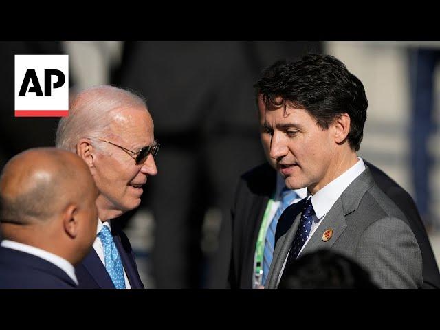 Biden and Trudeau arrive late for group photo with world leaders at G20