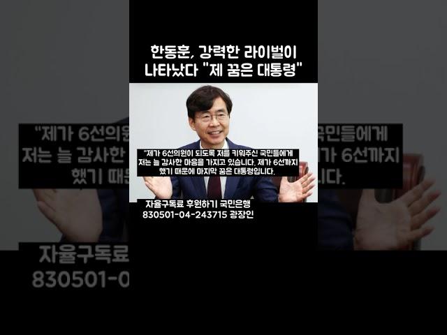 한동훈정부 국무총리 거쳐서 도전