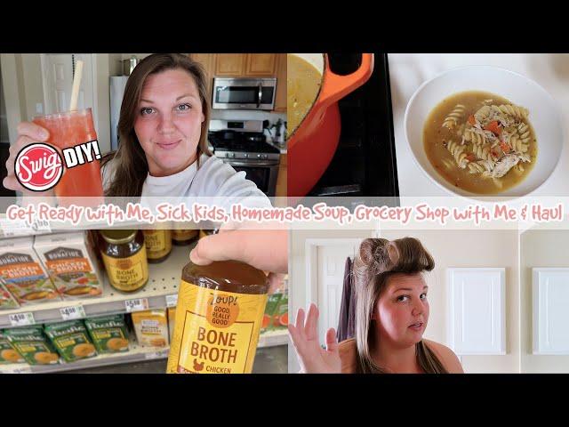 Homemade Soup! Swig soda at Home! Grocery Shop with Me and Haul! Mom Day In The Life!