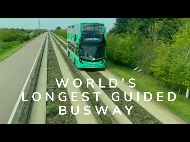 Guided Busway in Cambridge, England (A comfortable Journey)