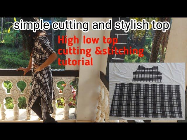 stylish top cutting and stitching tutorial/ high low top/yumnas world