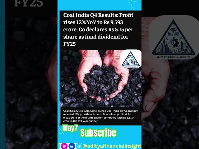 Coal India Q4 Results 2025: Profit Jumps 12% to ₹9,593 Crore!@adityafinancialinsights14