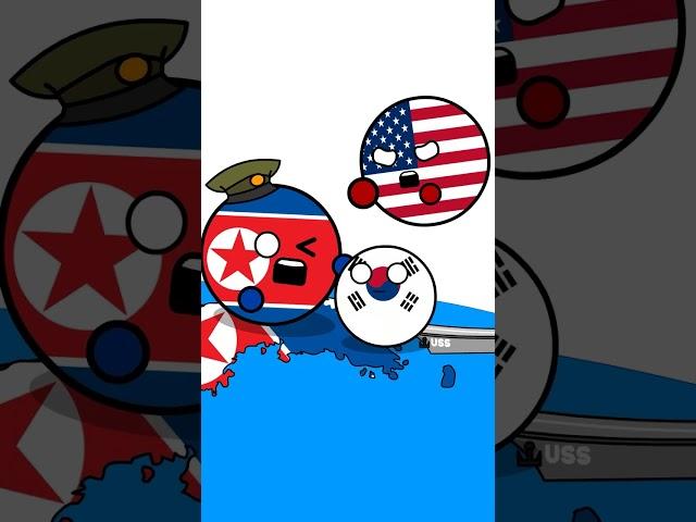 U.S.A helps South Korea #countryballs