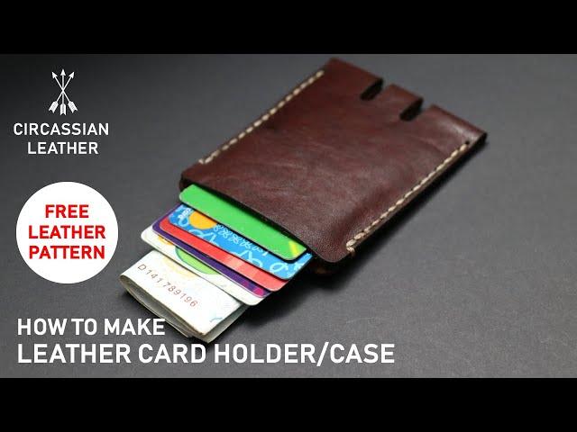 MAKE A MINIMALIST CARD HOLDER – FREE LEATHER PATTERN – PDF FILE – DOWNLOAD