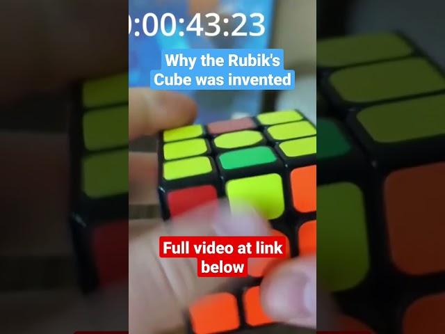 ever wonder why the Rubik's Cube was invented? #rubikscube #cubing #history #historymemes