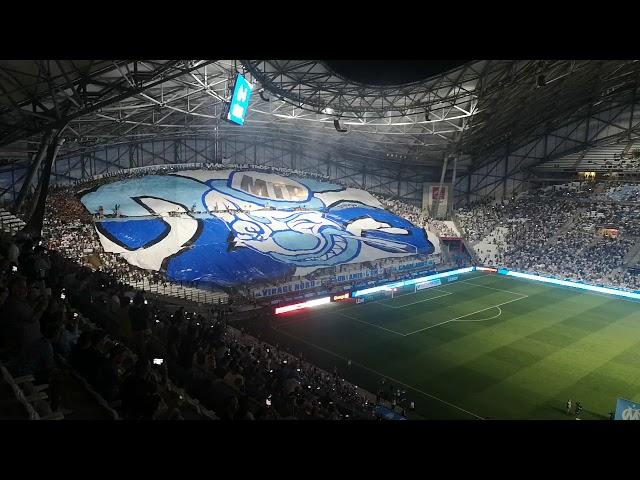 Om - st Étienne énorme ambiance +entrée des joueurs, tifos